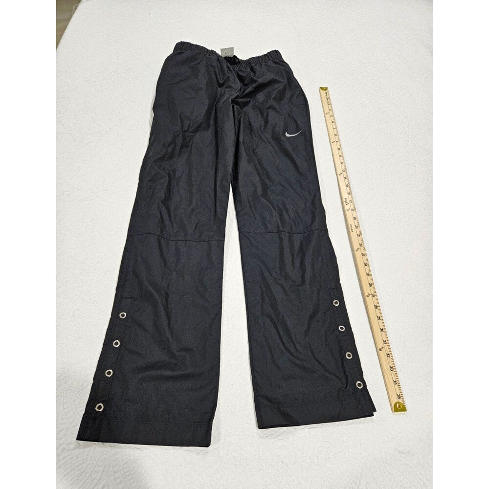 Nike Golf Women’s Medium Black Wide Leg Track Pants Drawstring Y2K